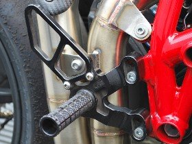 05-0641B  Woodcraft Rear Sets - Ducati  848 Evo '12-14/ 1198SP  '11-14  w/GP Shift (Factory Quick Shifter)
