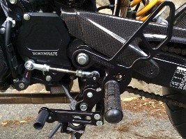 05-0305B  Woodcraft Rear Sets -  '13-'15 Honda GROM   Full Rearset Kit, Standard Shift, W/Pedals, Black