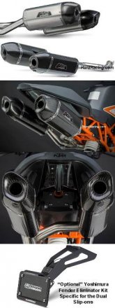 Yoshimura RS-9 Aluminum Dual Slip-ons - '14-'15 KTM RC390  163902H320