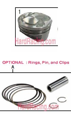 Takegawa 181cc 4V BARE PISTON ONLY  - '13-'20  Honda Grom 01-02-0242 or 13101-KYZ-T02 or 13101-KYZ-T00 or 13101-KYZ-T03 - IN STOCK