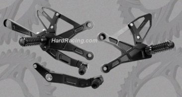 RS683k  Vortex Rear Sets - Yamaha '15-'17 R1 Superbike Series Non-Adjustable - BLACK