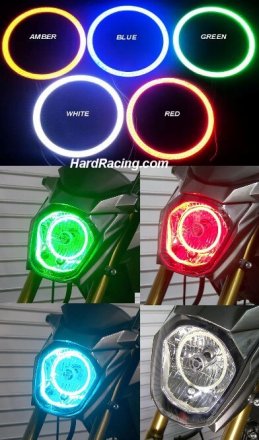 LED PLASMA HALO HeadLight Conversion Kit - '17-'22 KAWASAKI Z125 PRO (HYPERHALOS125-XX)