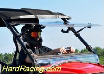 UTV Windshields -Honda Pioneer 500 Scratch Resistant Flip Windshield  FWS-H-PIO500-70