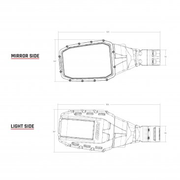 Rigid Industries 64011 Reflect Pair (Side Mirrors) - 64011