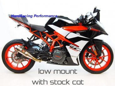 WKT391L WKT392 WKT391D  WERKES USA GP Low Mount Stainless Slip-on Exhaust - 2017-2019 KTM RC 390 & 390 Duke