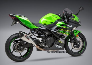 14710BP520  Yoshimura Alpha T Stainless Slip-on w/ Carbon Endcap - '18-'23 Kawasaki Ninja 400