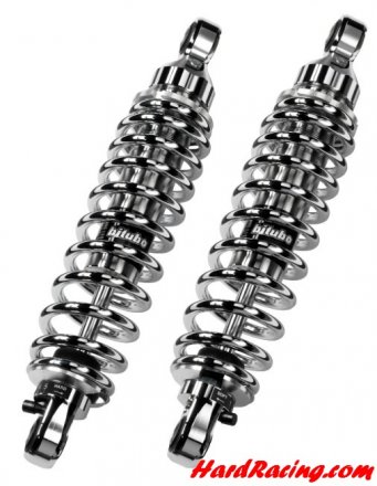 Bitubo HD036WME03 13" Chrome Edition Twin Shocks | Adjustable Preload, Rebound & Length (331mm) - Harley Davidson Dyna Models