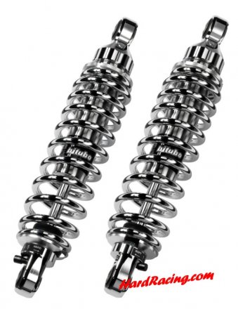 Bitubo HD038WME03 14" Chrome Edition Twin Shocks | Adjustable Preload, Rebound & Length (356mm) - Harley Davidson