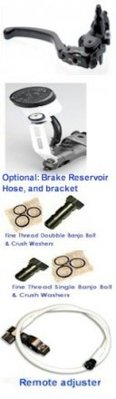 Brembo RCS19 GP Radial BRAKE w/ FOLDING LEVER for 1" bars (HD/V-Twin)  (FREE EXPRESS SHIPPING ) 110.A897.10 - IN STOCK