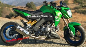 141200U520, 141200U720  Yoshimura US Spec Race R-77 Full System - '17-'24  Kawasaki Z125 PRO