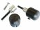 50-0511  Woodcraft Frame Sliders -Triumph 2011+ Speed Triple Frame Slider Base Kit (Black Plastic Pucks Included)