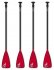 BIC Sport Carbon Fully Adjustable SUP PADDLE - RED (LOT of 25) Paddles