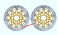 Brembo 320mm Supersport HPK Brake Rotors w/ Gold Carrier (set of 2) for BMW S1000R/RR w/ HP4 Wheels, 208973754 (FREE EXPRESS SHIPPING)