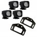 Rigid Industries 2021 Ford Bronco Sport Overland Roof Rack Mount Kit Includes (4) Ignite Pod Lights w/ Diffused Flood Optics 46716