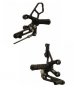 05-4225b  Woodcraft Rear Sets - Suzuki  SV650/S  '03-'11 Black Complete Rearset, Standard Shift, W/Pedals