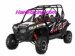 UTV Pro Armor - 2013 RZR XP4 - BLACK/ WHITE/ RED NO CUT OUTS GRAPHIC KIT   P134409BW